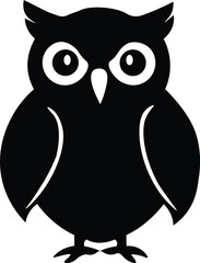 Elegant owl silhouette graphic for modern artwork