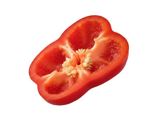 Falling Red Bell Pepper Slice &ndash; Dynamic Fresh Vegetable Concept 