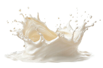 Creamy liquid crown splash captured mid-air