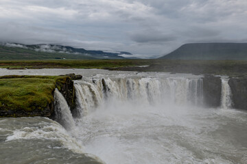 The waterfall Godafoss in Iceland