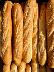 fresh baked baguette bread