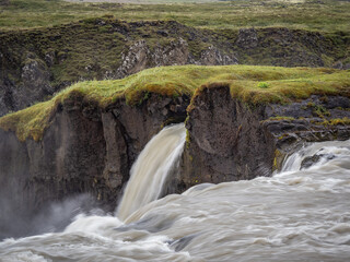 The waterfall Godafoss in Iceland