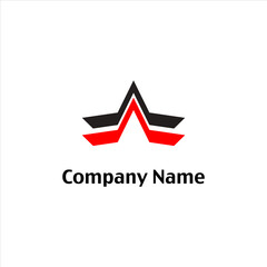 Obraz premium Sharp Red and Black Abstract Roof Logo Vector Design Illustration