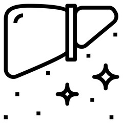 Healthy Liver with Sparkles