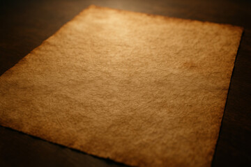 Vintage paper texture with a warm, inviting tone on a dark wooden surface