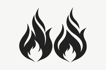 Vector fire flames tribal tattoo design