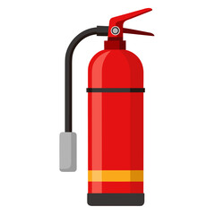 Obraz premium Fire extinguishe. Isolated vector illustration on white background. 