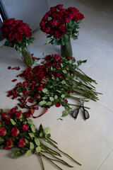 bouquet of red roses