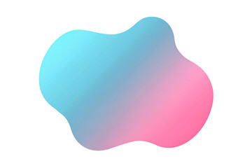 Abstract organic blob with pink and blue gradient on black