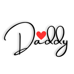 Love Daddy text, T-shirt mockup
