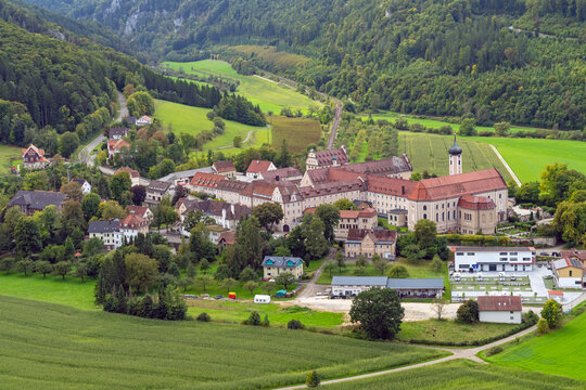 Kloster Beuron, oberes Donautal, Landkreis Sigmaringen, Baden-W&uuml;rttemberg, Deutschland