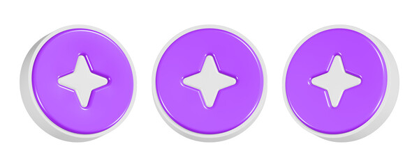 3 rendering 4 star in purple color
