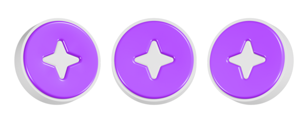 3 rendering 4 star in purple color