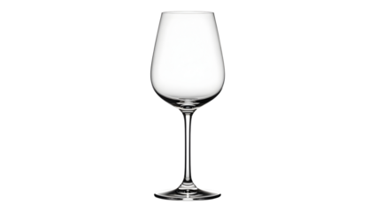 Elegant clear champagne flute glass on a White background