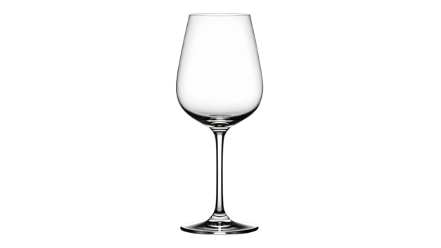 Elegant clear champagne flute glass on a White background