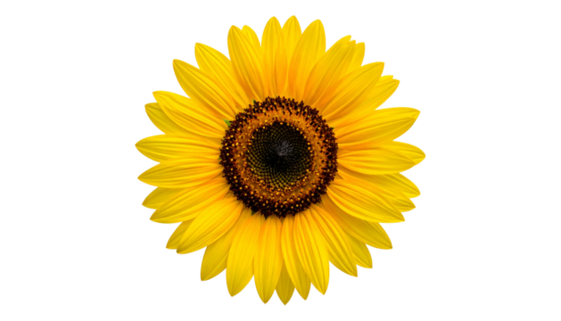 Close-up of a vibrant sunflower, its petals radiating outwards against a black background (1)