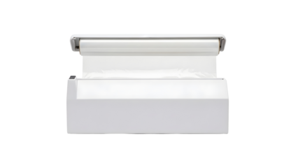 Minimalist white architectural molding detail on White background