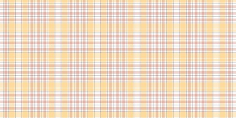 Soft Yellow and Peach Plaid Textile Design