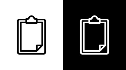 Clipboard With Icon Set Design