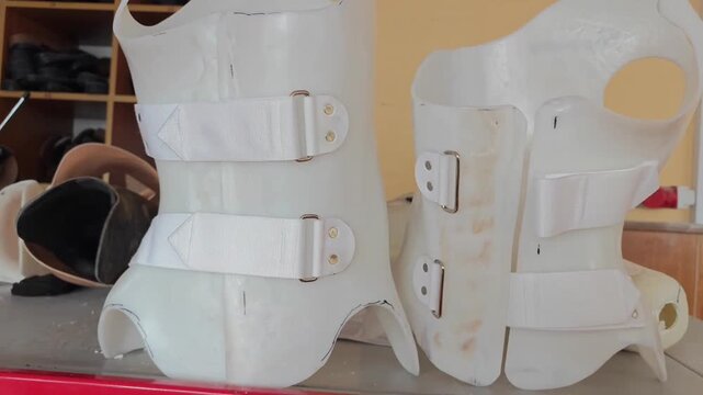 A brace of the splint type, a device for the treatment of scoliosis and spinal curvatures, health, spine treatment,