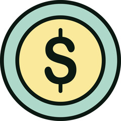 Clean flat finance and banking icon set featuring credit cards, wallet, shield, money bags, stacked coins, banknotes, receipts, financial documents, safe box, banks, cloud download, and savings jars