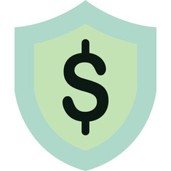 Clean flat finance and banking icon set featuring credit cards, wallet, shield, money bags, stacked coins, banknotes, receipts, financial documents, safe box, banks, cloud download, and savings jars