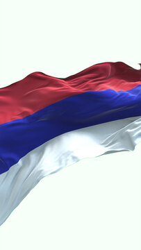 Republic of Srpska flag - 3D realistic waving flag on transparent png. Background with transparency