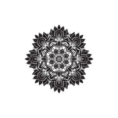 Simple mandala design for coloring. Vector floral mandala. Geometric ornamental mandalas