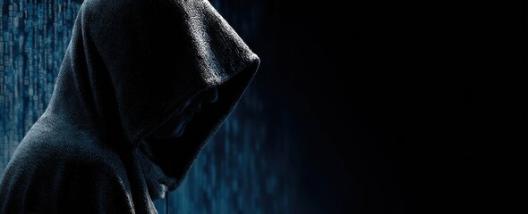 Mystery in Rain: A figure shrouded in a hooded sweatshirt stands amidst a torrential downpour, the droplets creating a melancholic ambiance. Capturing introspection.