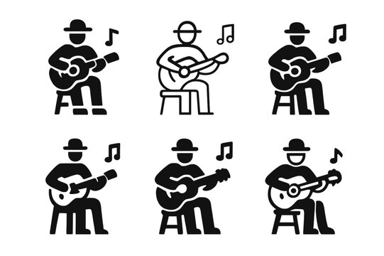 Urban Socializing Icons. Casual meetups and socializing in urban settings. Icon set. Set Logo of casual meetups and socializing in urban settings: street