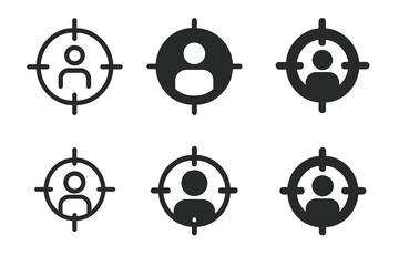 Fototapeta premium Niche Market Logos. Business ideas for niche markets. Icon set. Set Logo of niche business ideas: target market illustration. harmonious logo variations of the