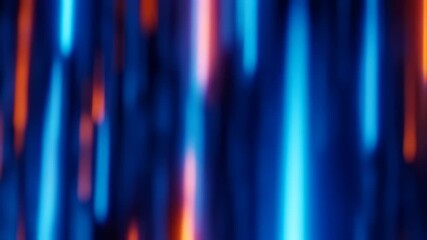 Abstract vertical streaks in shades of blue, cyan, orange, and red, with blurred highlights - Powered by Adobe