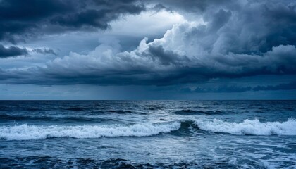 Storm Clouds Over the Sea