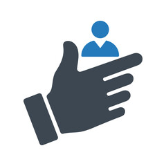 Loser sign hand gesture icon