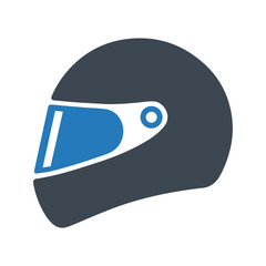Motorbike helmet icon. Helmet icon