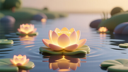 floating lotus lantern for Zhongyuan festival