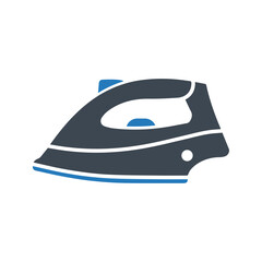 Iron machine icon. Electric steam clothes iron