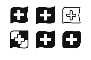 Fototapeta premium Game Expansion Icons. Game expansions. Icon set. Set Logo of game expansions: world map extension. harmonious logo variations of the same emblematic concept,