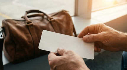 New boarding pass held with relief and hope after successful rebooking