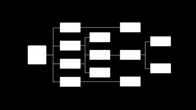 Abstract glowing workflow diagram overlay. Business process mapping and data structure visualization. Motion graphics of net box concept.