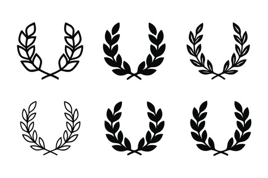 Medea Logo Variations. Medea. Icon set. Set Logo of Medea: Greek temple columns. harmonious logo variations of the same emblematic concept, each with different