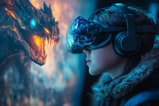 High-tech vr headset innovation, digital scanning interface, modern innovation, generative AI - Powered by Adobe