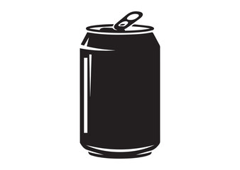 Soda can icon, Soda can silhouette vector