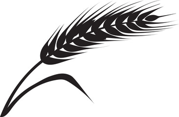 Wheat ear silhouette vector design illustration