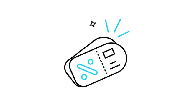 Discount coupon animated icon