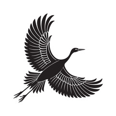 Fototapeta premium Migratory bird icon silhouette.