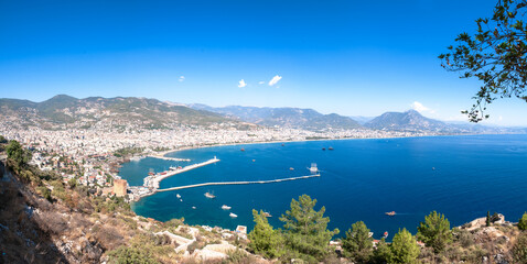View of Alanya Port from Alanya Castle.