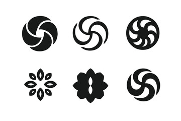 Obraz premium Timeless Fashion Icons. Timeless fashion and slow fashion principles. Icon set. Set Logo of timeless fashion: sustainable textile pattern. harmonious logo