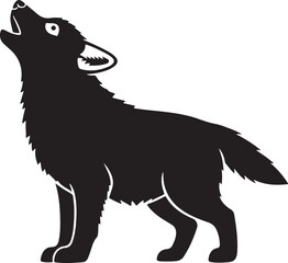 Wolf howling vector illustration illustration