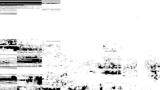 Digital grunge monochrome glitch texture background, abstract art effect. Vector, illustration